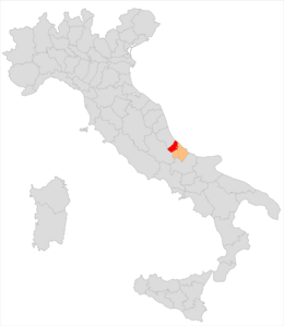 Circondario di Chieti – Localizzazione