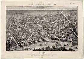 Map of Saigon in 1881.