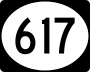 Highway 617 marker