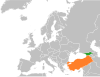 Location map for Georgia (country) and Turkey.