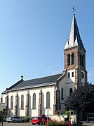 L'église catholique à Horbourg.