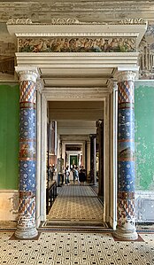 Neoclassical Tuscan columns in the Neues Museum, Berlin, by Friedrich August Stüler, 1845-1850[15]