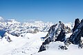 View over Italian Alps from L'Aguille du Midi