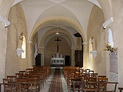 La nef de l'église de La Gonterie.