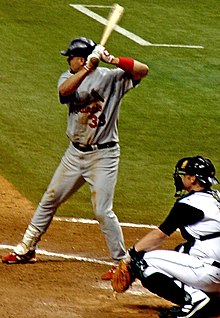 Larry Walker at bat, June 17, 2005.