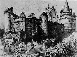 Le château de Vitré vers 1900.