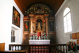 Statue de la Vierge noire dans l’église de Lorette de Salzbourg.