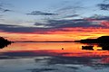 Sun setting over Lake Päijänne at Sysmä, Finland, by Joonas Lyytinen