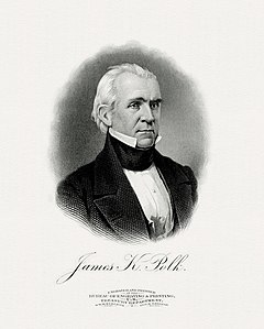 James K. Polk, by the Bureau of Engraving and Printing (restored by Godot13)