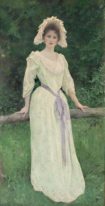 Portrait de Madame Blondeau, commandé par M. Blondeau (mari du modèle) en 1891, exposé au Salon de 1892, huile sur toile, 205 x 107 cm, Fond Municipal d'Art Contemporain, Paris, France, n° inv. CMP3131. Photo : Julien Vidal.