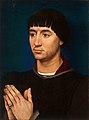 Portrait de Jean de Gros, représenté en buste, volet droit d'un diptyque à la Vierge, Rogier van der Weyden, vers 1450, Art Institute of Chicago.