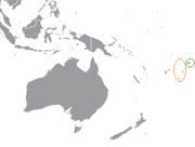 Location map for Samoa and Tonga.