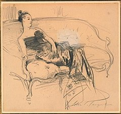 Study for Madame X, on couch