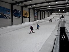 Snow slope inside at Snowplanet