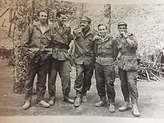 Command Center of the 2nd Battalion, Eastern Base, Circa 1957-58, Tahar Zbiri, Mohamed Chebila, Aek Laribi, Djelloul Khatib and Said "Indochine"