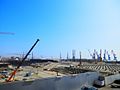 Completion of piling works for The Crescent Hotel on artificial island (18.03.2014)