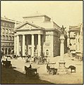 Trst oko 1880. godine. Pročelje zgrade Burze i kip Karla VI.