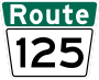 Route 125 marker