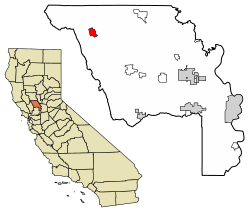 Location of Guinda in Yolo County, California