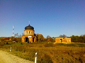 Вид на Казанскую и Спасскую церкви деревни Гагино