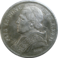 Revers der 5 Lire-Silbermünze