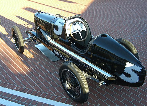 1924 Miller 122/183 "Convertible" (designed to be converted quickly from one engine to another) ran at 151.26 mph, at Muroc Dry Lake