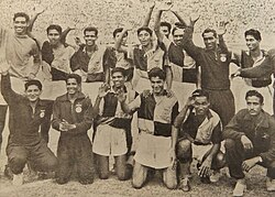 India national football team taking a group picture at 1962 Asian Games football tournament