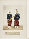 Infanterie de ligne vers 1866; soldat du centre et musicien