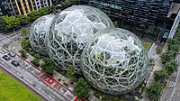 Aerial view of the Amazon Spheres