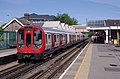 Image 44A Metropolitan line S8 Stock at Amersham in London (from Railroad car)