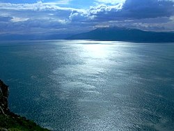 Vue sur le golfe Argolique depuis Nauplie.