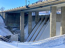 Le barrage Jean-Larose en janvier 2024