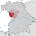 Lage des Landkreises Ansbach in Bayern