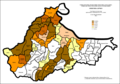 Proportion de Croates à Brčko par colonies 1971