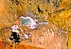 Satellite image of Chott Melrhir lake in Algeria