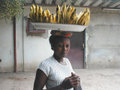 Image 23A woman carrying bananas. (from Culture of the Democratic Republic of the Congo)