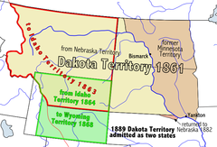 Dakotaterritoriet år 1861