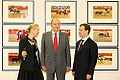 The MAMM's Olga Sviblova with Juan Carlos I of Spain and Dmitry Medvedev in 2008