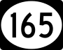 Highway 165 marker