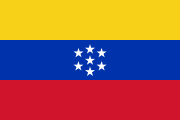 Bandeira de Venezuela decretada polo presidente Juan Crisóstomo Falcón, oficial dende 1863 ata 1905.