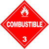 Class 3: Combustible (Alternate Placard)