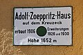 Schild am Kreuzeckhaus (2010)