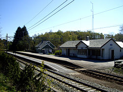 View of the village rail station