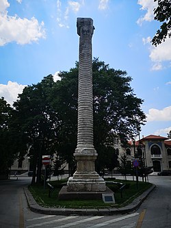 Column of Julianus in the front, Governorship of Ankara in the back