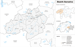 Distretto di Surselva – Localizzazione