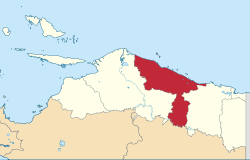 Location in Papua Province