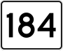 Route 184 marker