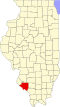 State map highlighting Randolph County