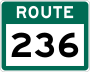 Route 236 marker