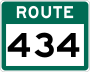 Route 434 marker